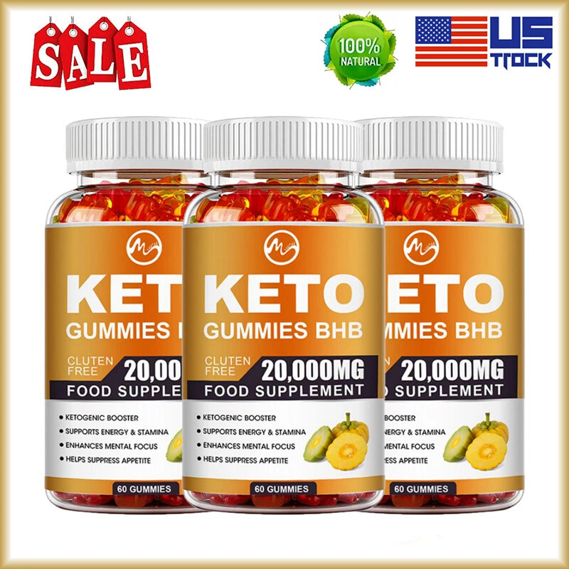 3XKeto ACV 60Gummies - 20000MG BHB Weight Loss Fat Burner Appetite Suppressant