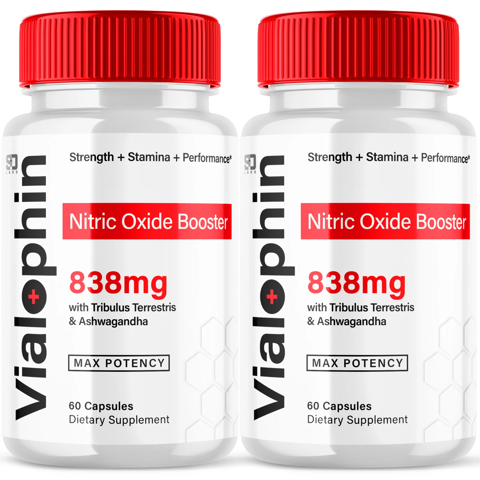 (2 Pack) Vialophin Male Pills, Maximize Energy, Vitality & Stamina 120 Capsules