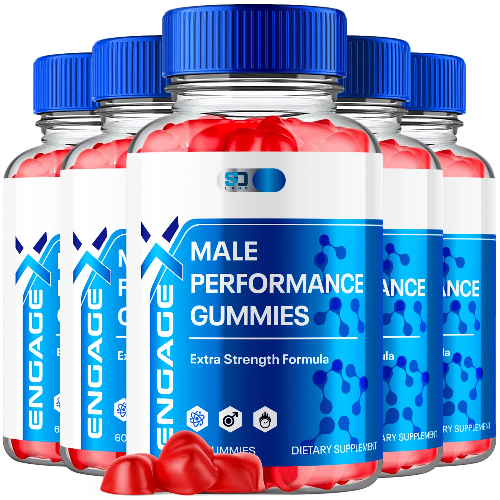Engage X Male Gummies - Support Stamina and Endurance (5 Pack)
