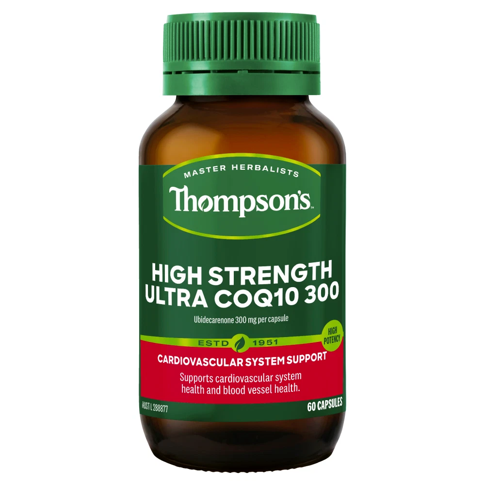 New THOMPSON'S High Strength Ultra CoQ10 300mg 60 Tablets Thompsons Heart Health