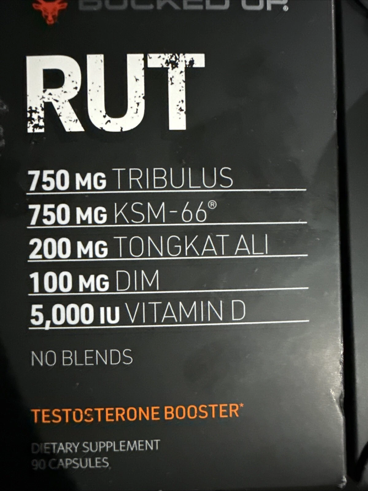 Bucked Up RUT Testosterone Booster Exp 5/26 - 90 Capsules