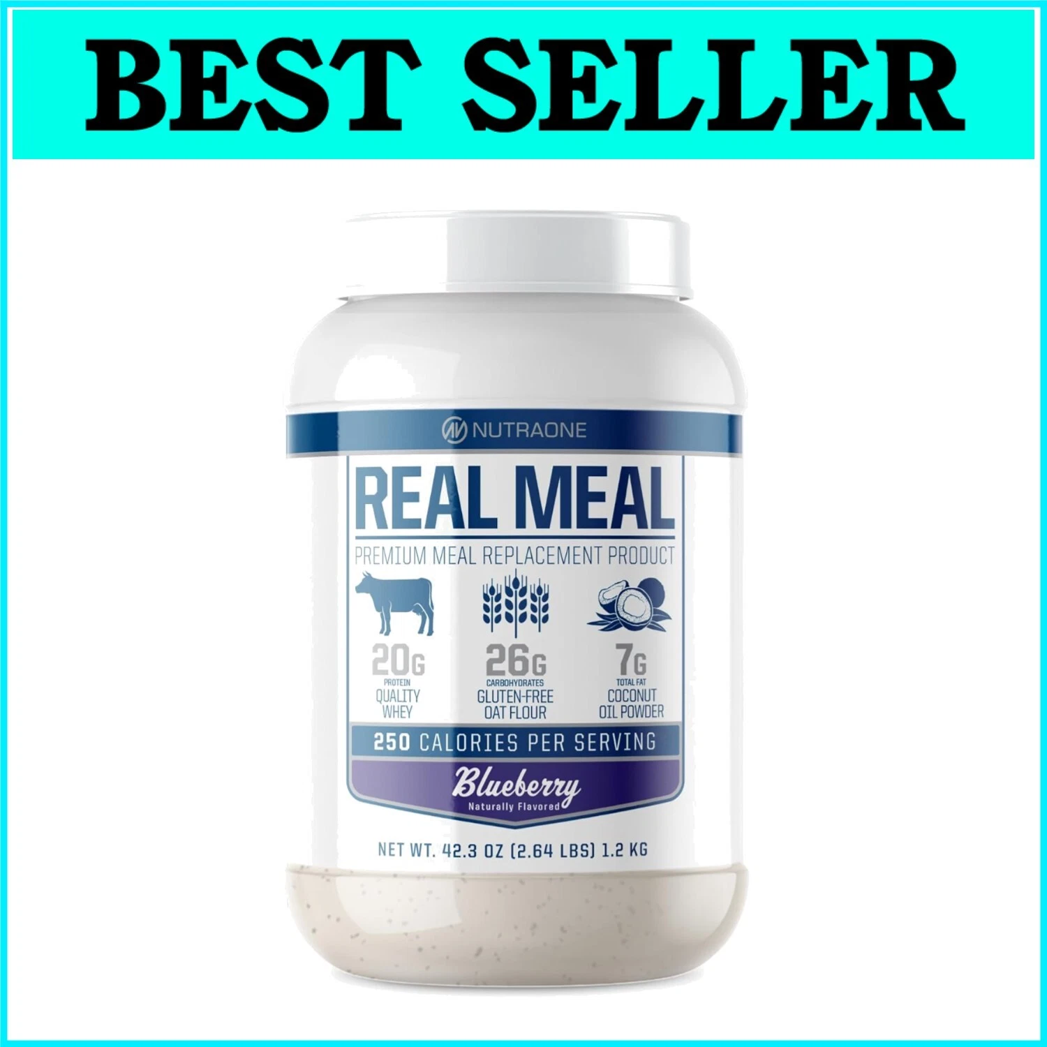 [136028500433] Real Meal: Nutritious Meal Replacement Shake with Gluten-Free Oats & Coconut Oil