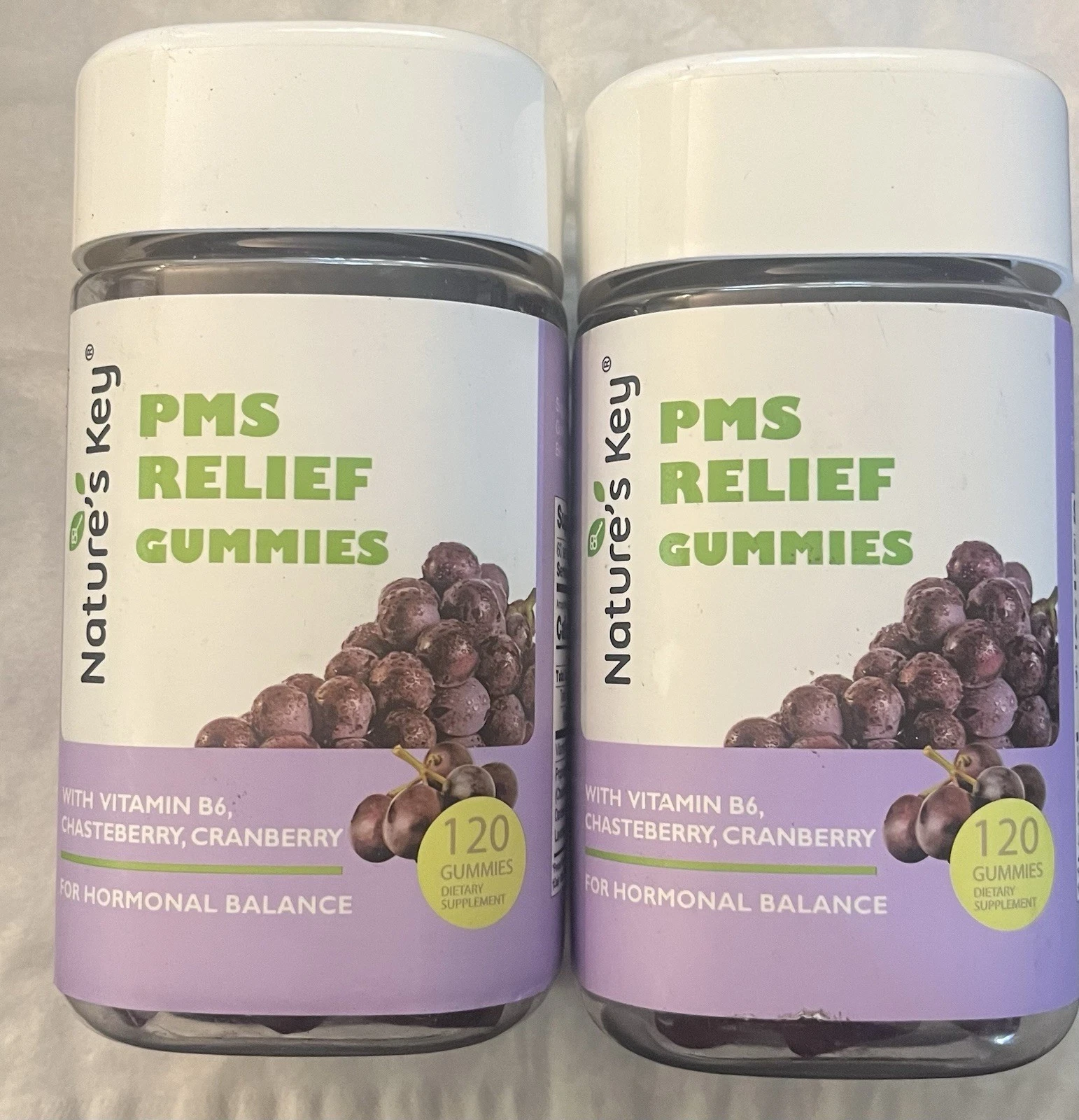 Nature's Key PMS Relief Gummies 120 Gummies, For Hormonal Balance Exp 9/25 X2