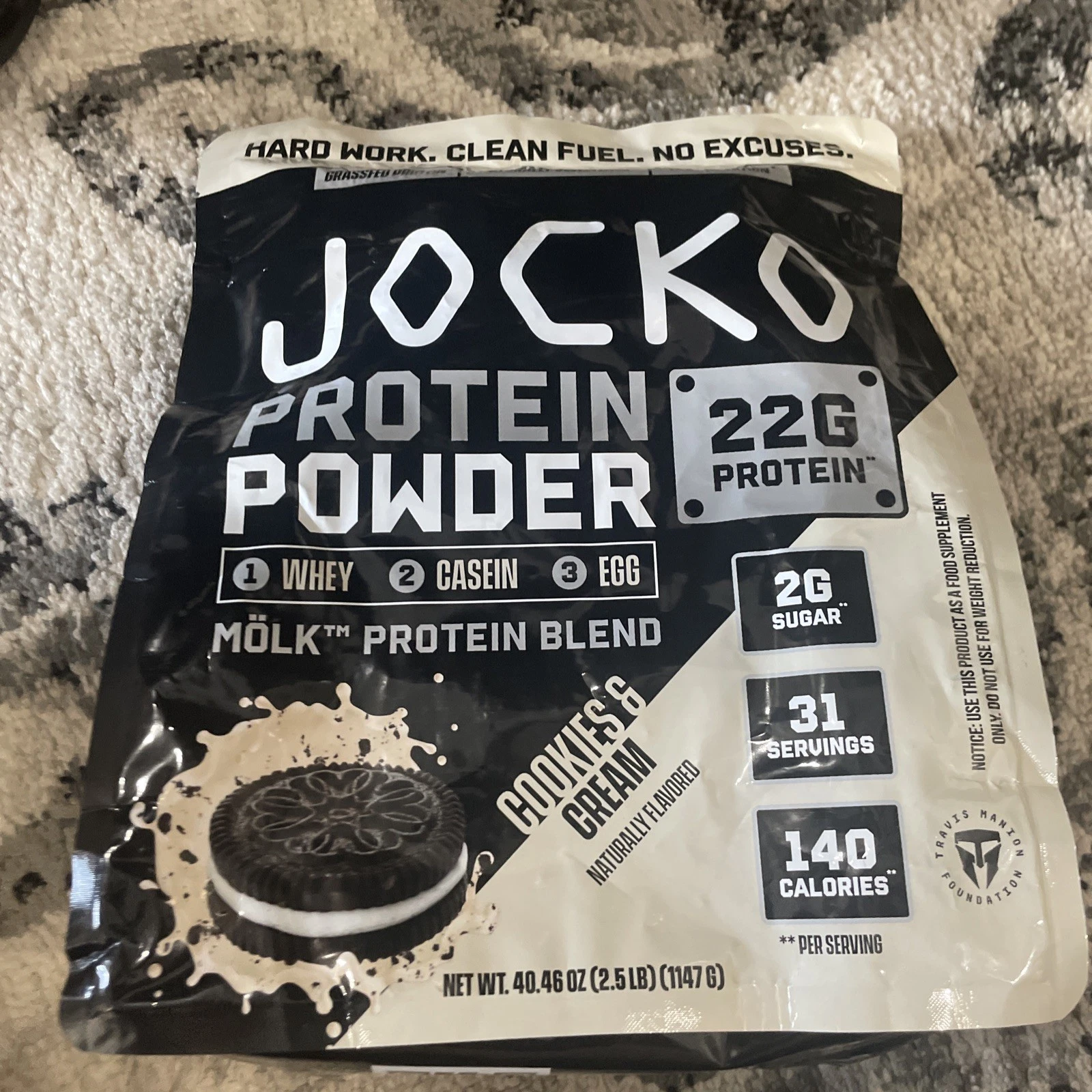 Jocko Mölk - Whey Protein Powder - Cookies & Cream- 2.5lb
