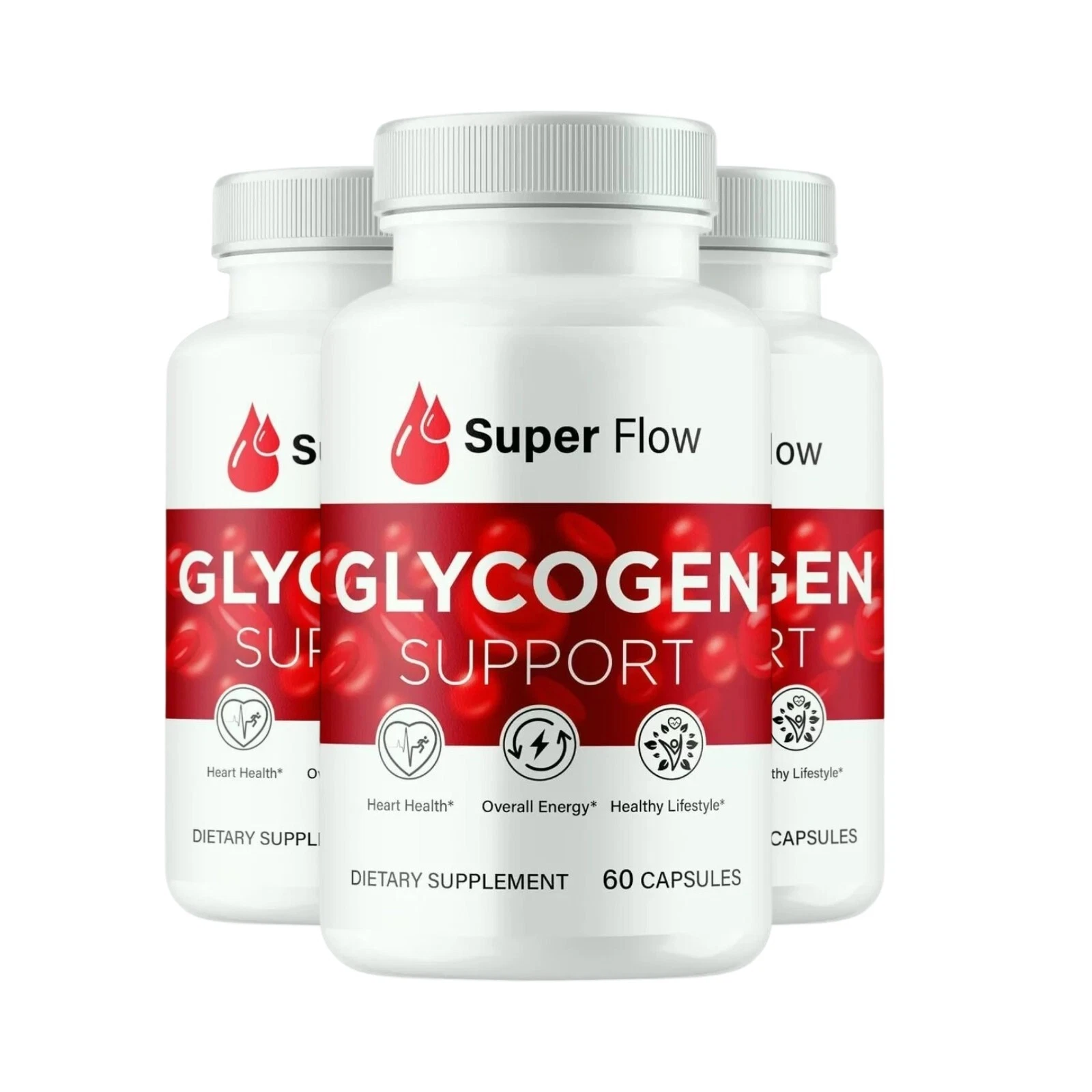 3-Pack Super Flow Glyco Optimizer, SuperFlow Glycogen Support - 180 Capsules