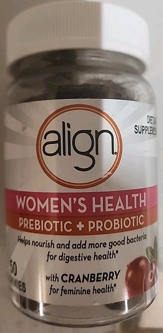 Align Prebiotic & Probiotic Gummies w/ Cranberry 50ct Exp Date 09/26