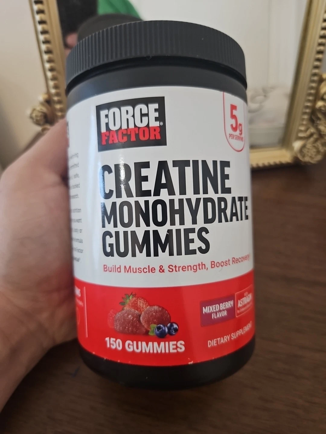 Force Factor Creatine Gummies 150 Creatine Monohydrate Muscle Gain 5g Sealed