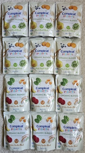 [388403511082] (12) Compleat Pediatric Organic Blends Tube Feeding 10.1 oz Each Expire 2026