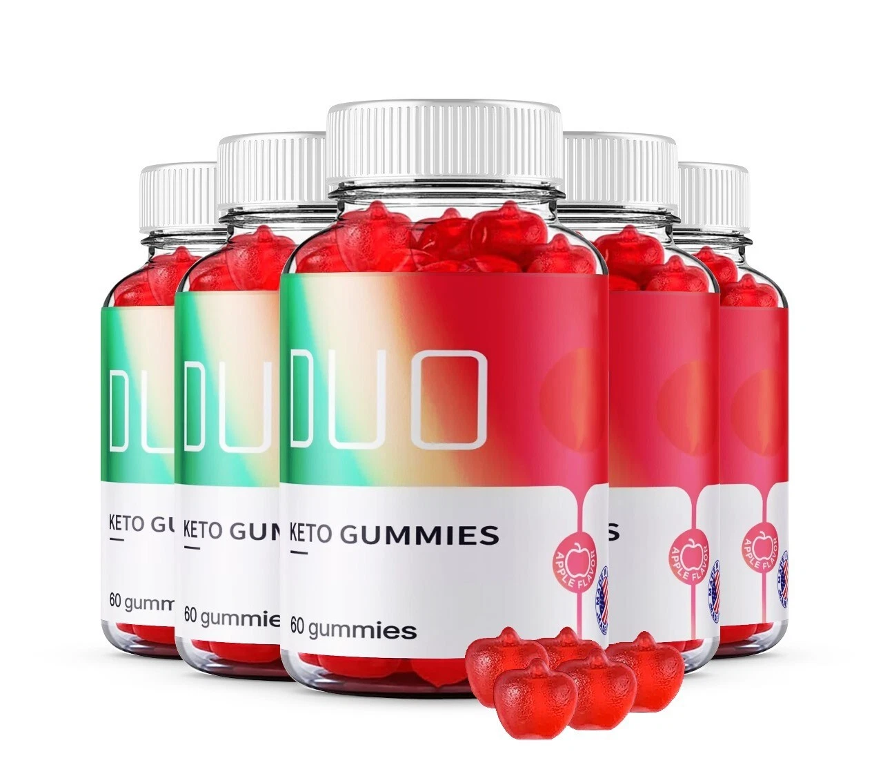 (5 Pack) Duo Keto ACV Advanced Gummies For Weight Loss, DuoKeto (300 Gummies)