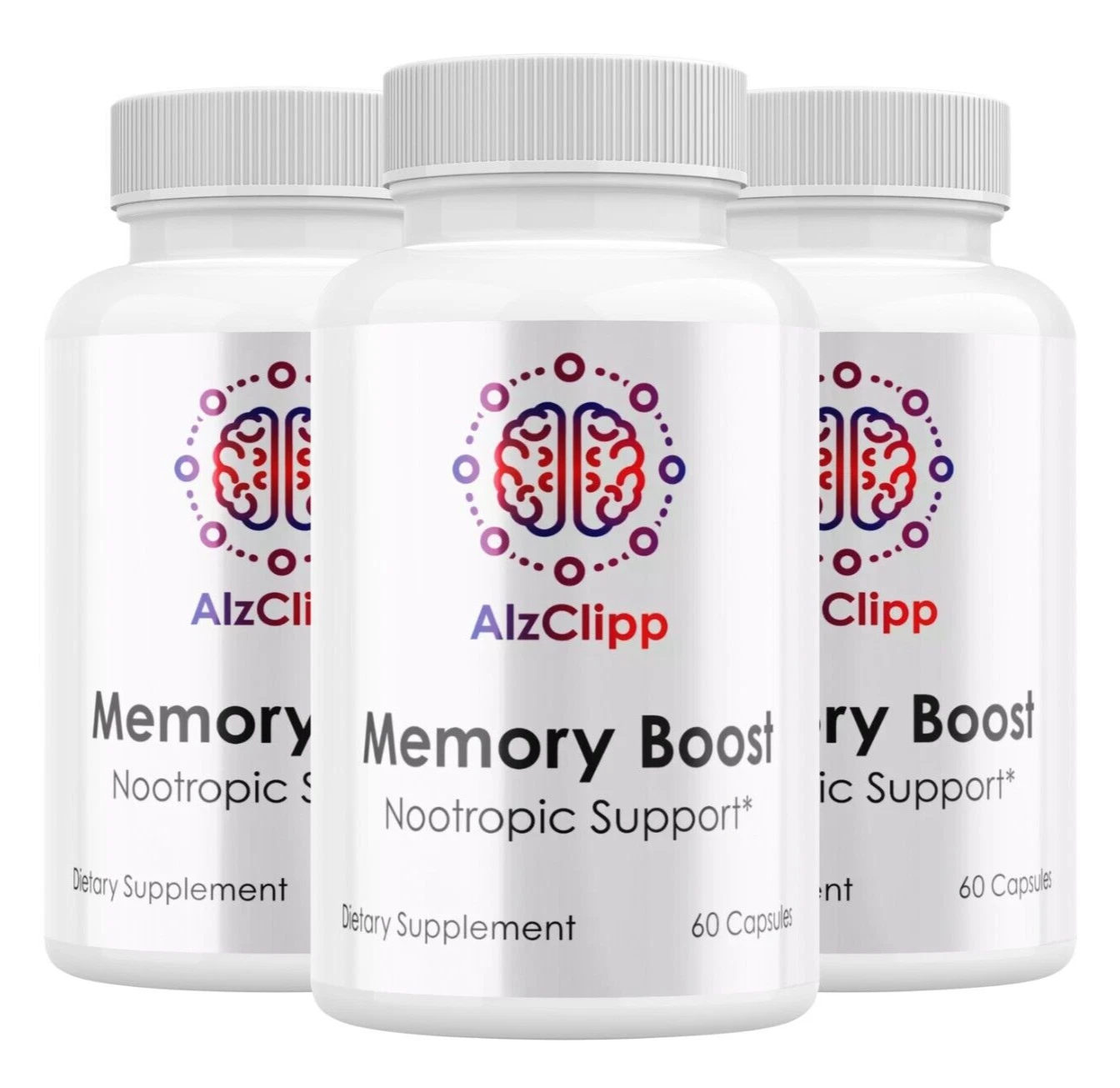 AlzClipp Memory Boost Advanced Nootropic Formula Brain Health Support ( 3 Pack )