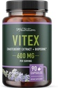 Vitex Chasteberry Supplement 600mg Agnus Castus for Women's Hormone Balance 90ct