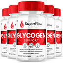 (5 Pack) Super Flow Glycogen, Blood Sugar Health Support Formula, 300 Capsules