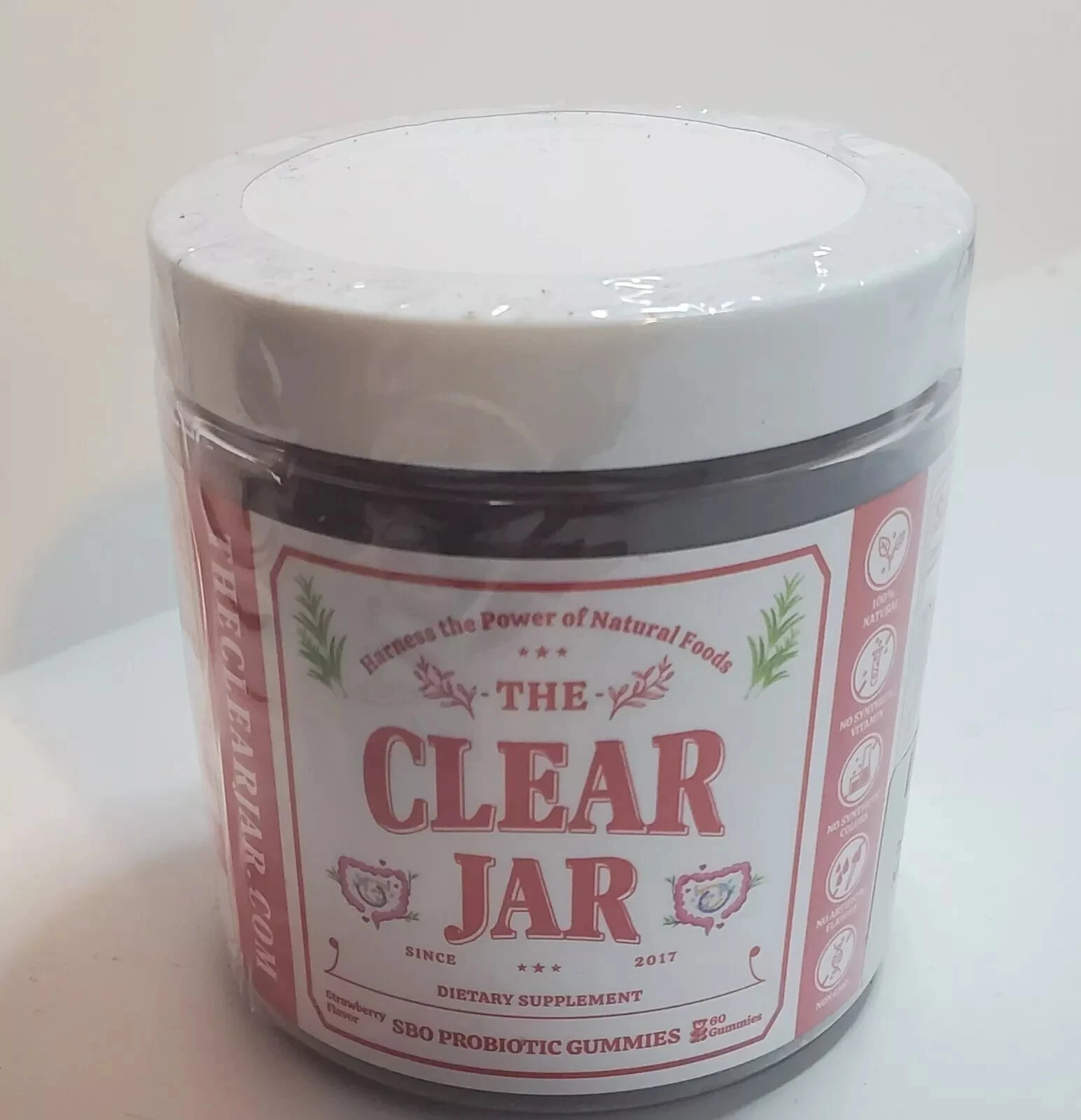 The Clear Jar SBO Probiotic Supplement Strawberry 60 Gummies EXP 01/26