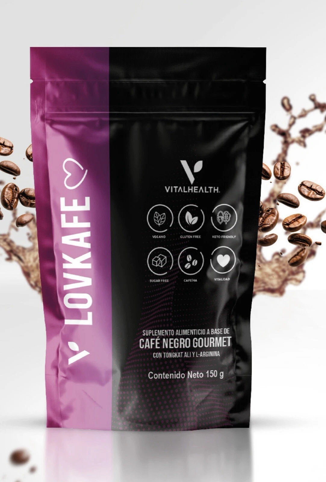 [267032541526] VitalHealth LoveKafe Gourmet Dark Roast Coffee 5.30 oz