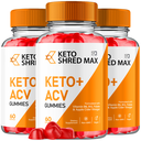 (3 Pack) Keto Shred Max Gummies, Keto Shred Max Keto + ACV Gummies (180 Gummies)