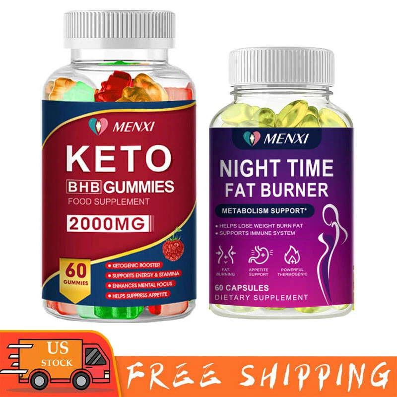 Keto BHB Diet Gummies Night Time Fat burner Cap Weight Loss Appetite Suppressant