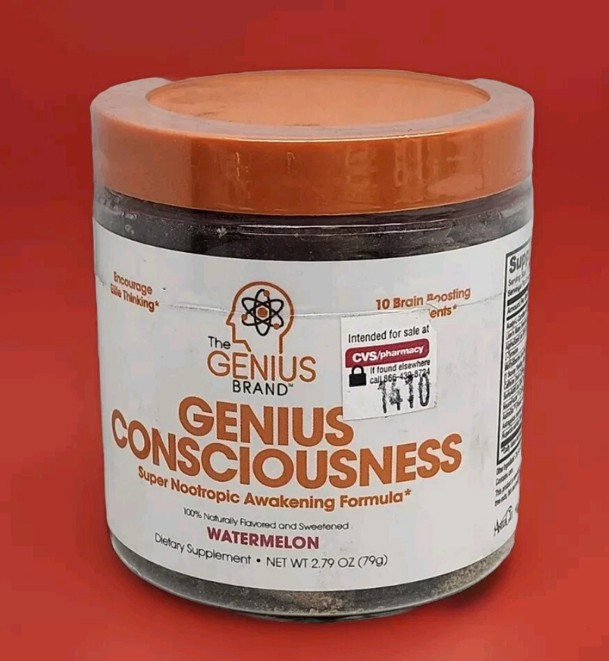 Genius Consciousness Super Nootropic Brain Booster Supplement Watermelon 2.79oz