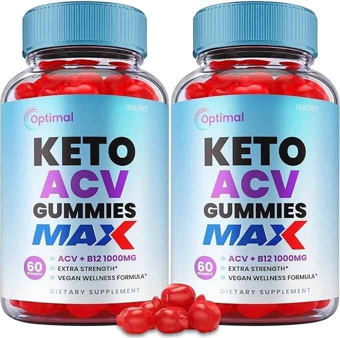 Optimal Keto ACV Gummies Max Advance Weight Loss Supplement (120 Gummies) 2-Pack