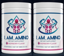 I.AM.AMINO 30 Servings 368 g Raspberry Flavor Whole Protein Supplement TWO PACK