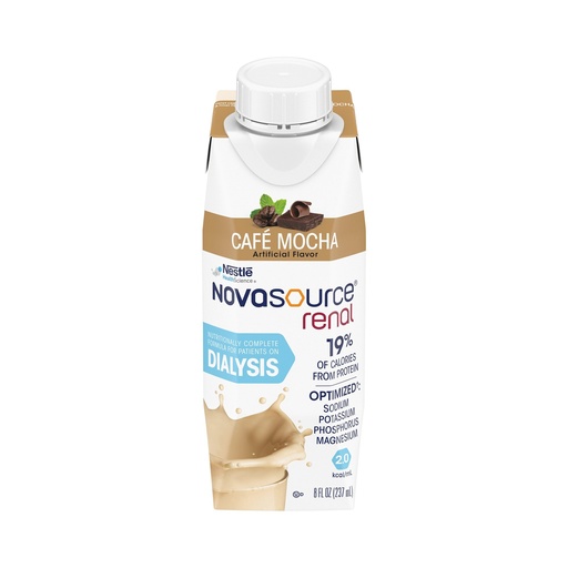 [256382394883] Nestle Novasource Renal Cafe Mocha Flavor 8 oz -Case of 24