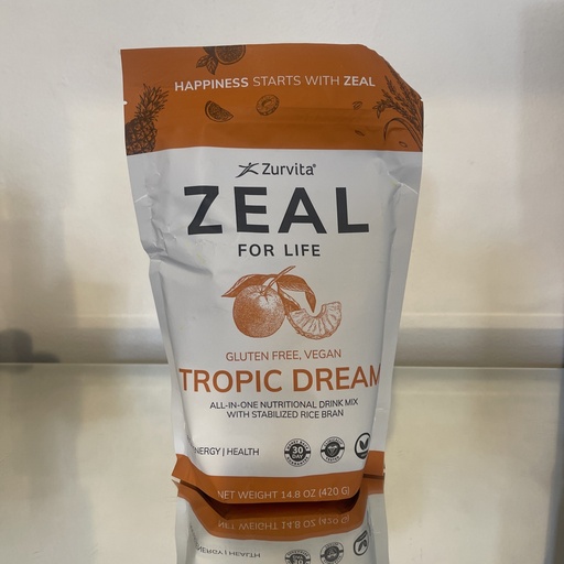 [187211285010] Zurvita Zeal for Life Tropic Dream Energy/Health Drink - 30 Servings