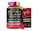 Venture Pal Biotin Gummies w/ Collagen Keratin B-Complex Saw Palmetto Raspberry