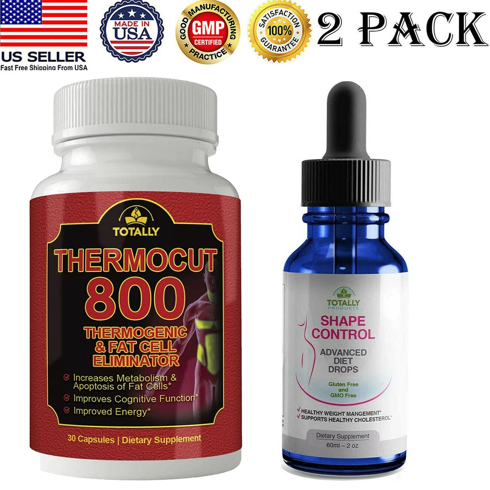 Thermogenic Fat Burn Metabolism Supplements Shape Control Weight Loss Diet Drops