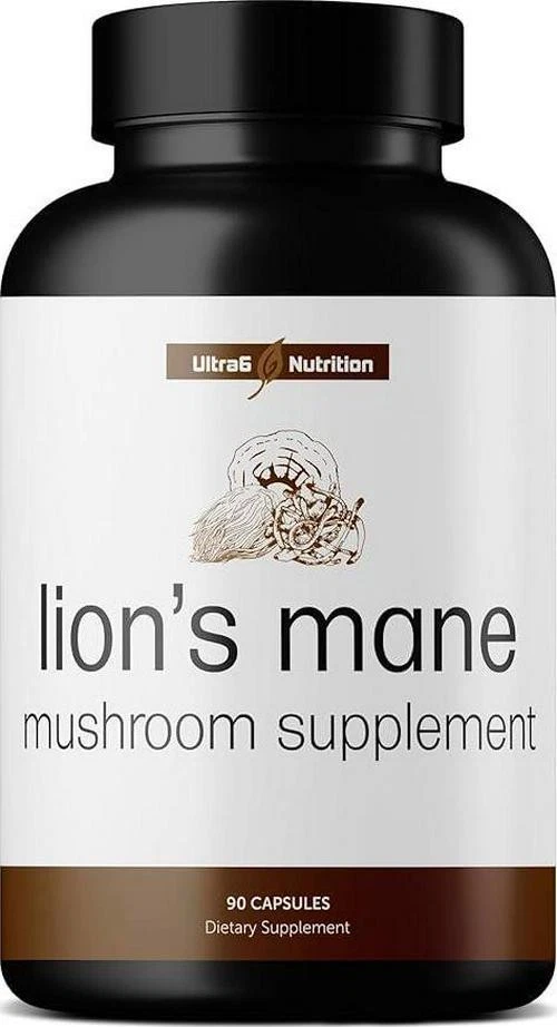 Ultra6 Nutrition Organic Lions Mane Capsules - Lions Mane Supplement with and -