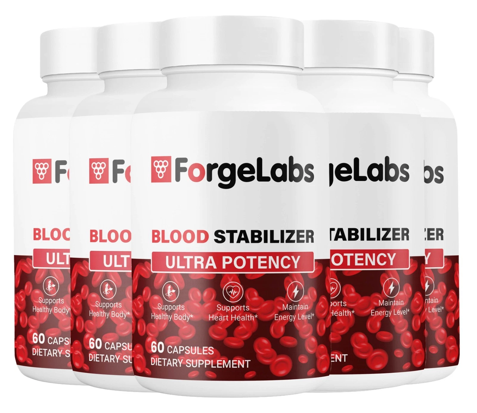 (5 Pack) ForgeLabs Blood Stabilizer, Forge Labs Advanced Blood Support