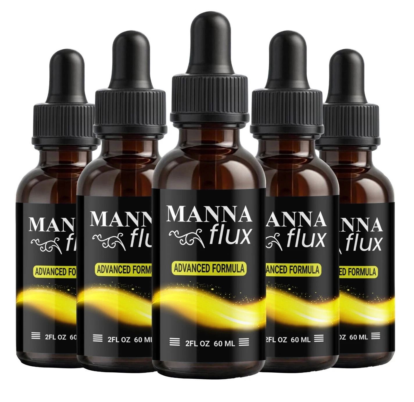 (5 Pack) Manna Flux Weight Loss Drops, Premium MannaFlux Fat-Burning Formula