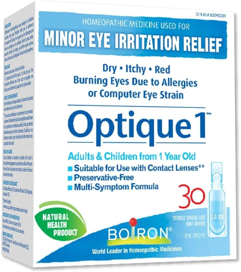 [336062132958] Boiron Optique 1, Eye drops used to relieve minor eye irritations 30 doses