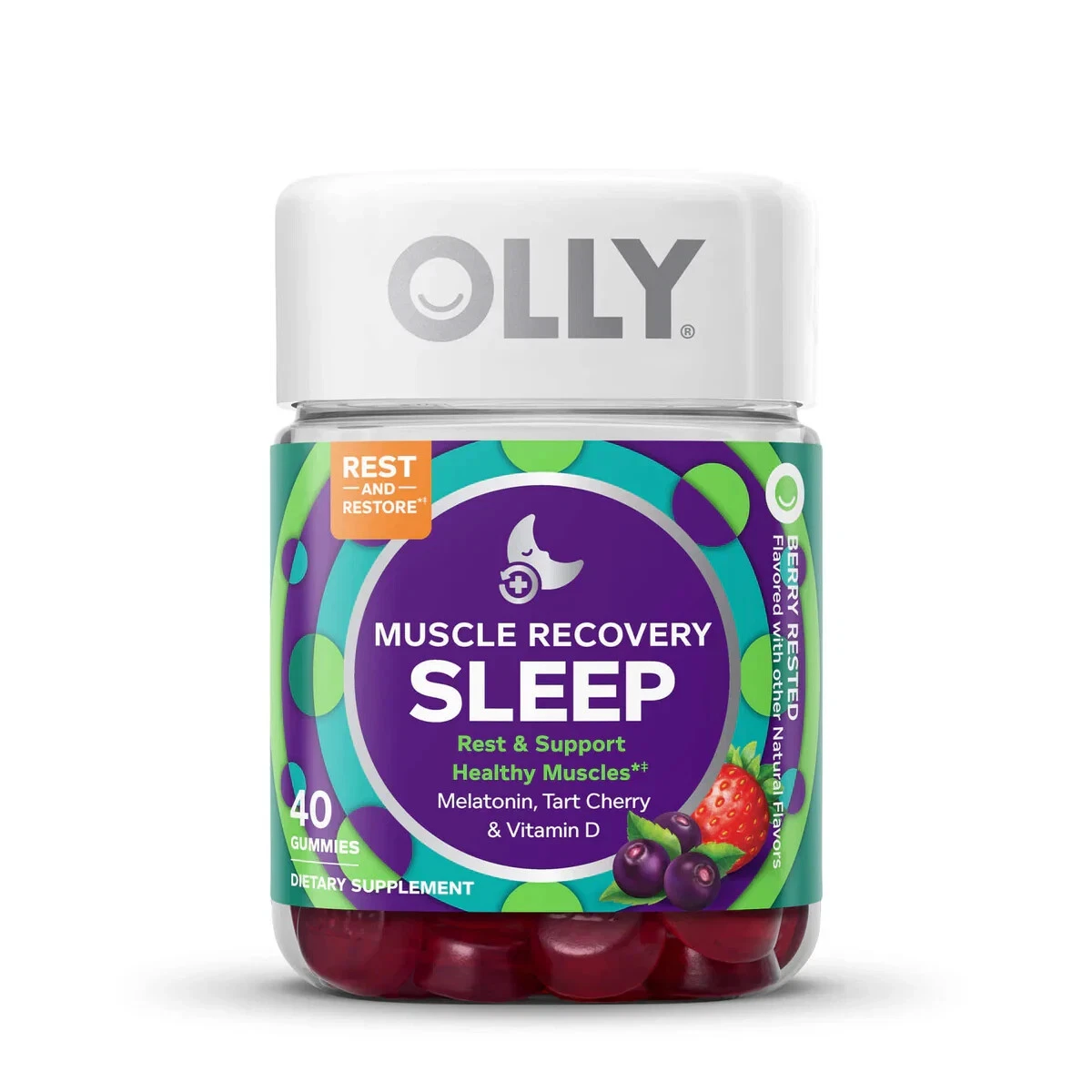Muscle Recovery Sleep, Berry Rested, 40 Gummies