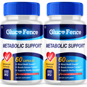 (2 Pack) Gluco Fence, GlucoFence Metabolism & Blood Sugar Support (120 Capsules)