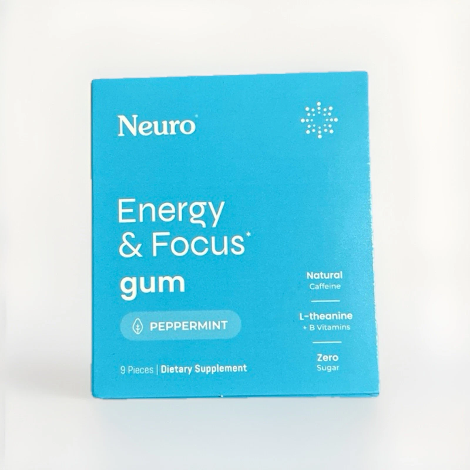 Neuro Gum L-theanine B-12 Nootropics Caffeine 1 Pack 9 pcs Boost Energy & Focus