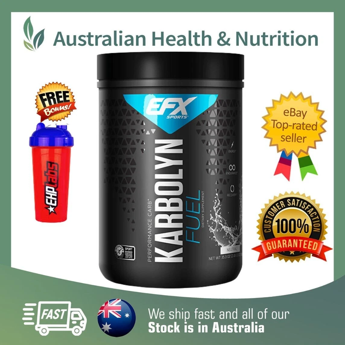 [146353671062] EFX SPORTS KARBOLYN 1KG + FREE SAME DAY SHIPPING & SHAKER