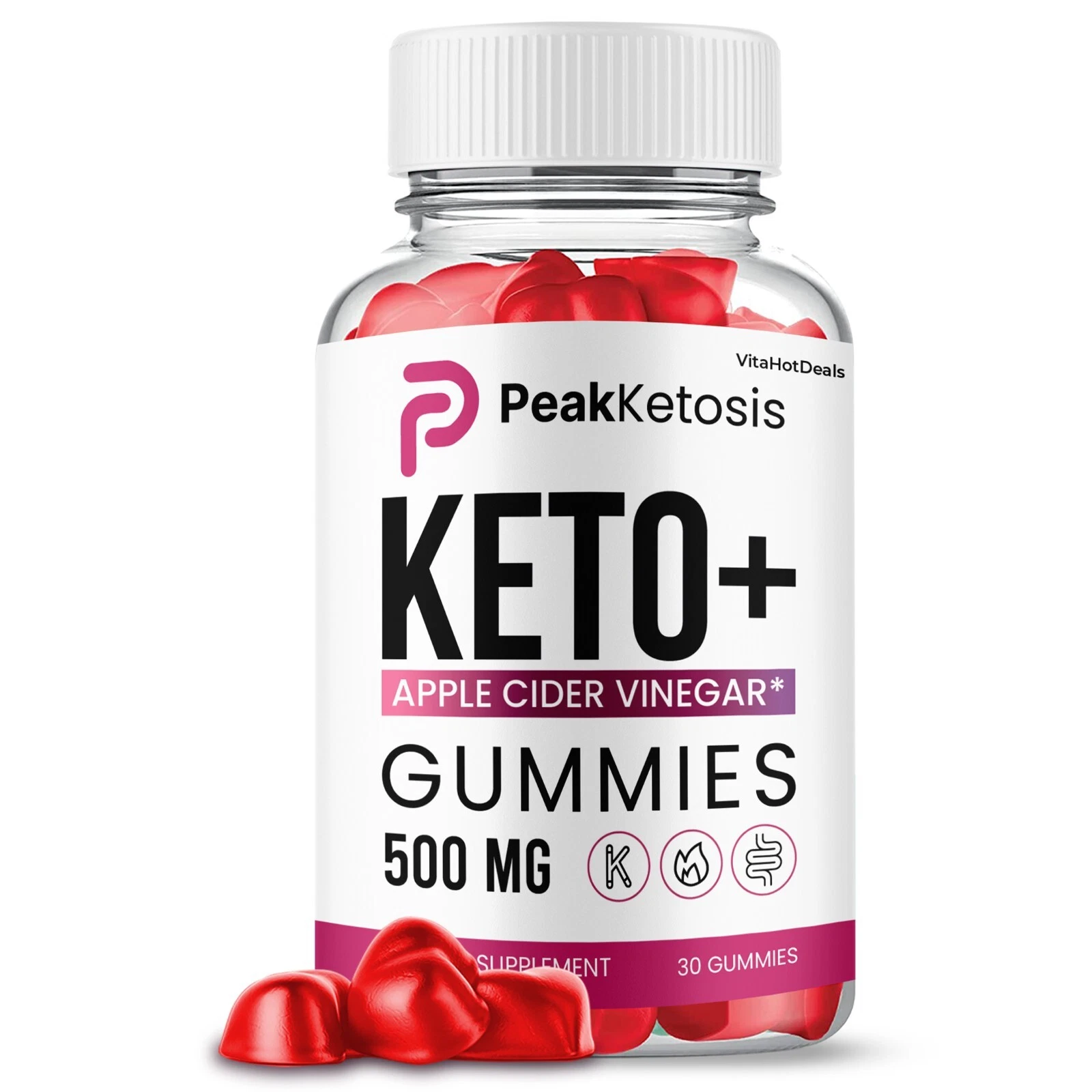 Peak Ketosis Keto ACV Gummies, Peak Ketosis Max Strength Supplement (10 Pack)