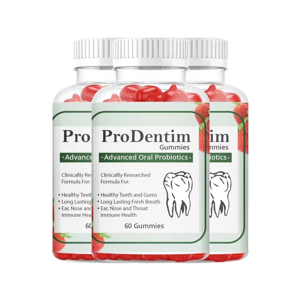 [156663427626] 3-Pack Prodentim Gummies Dental Supplement for Teeth and Gums - 180 Gummies