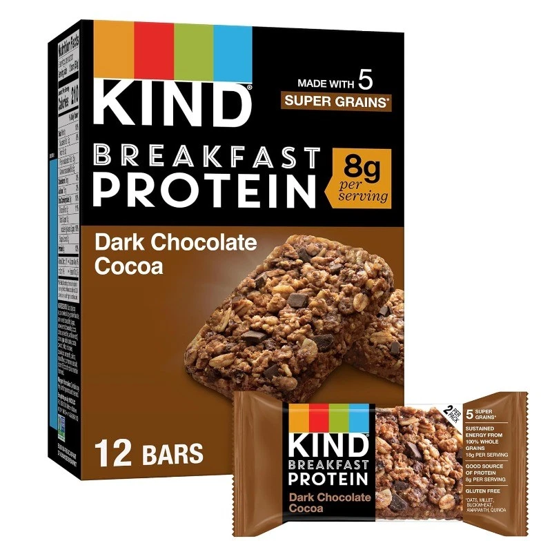 KIND Protein Bars Dark Chocolate Cocoa Gluten Free 8g Protein 6 Count