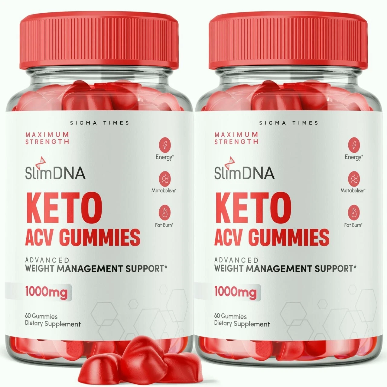 (2 Pack) Slim DNA Keto Gummies - ACV Gummies for Advanced Weight Loss