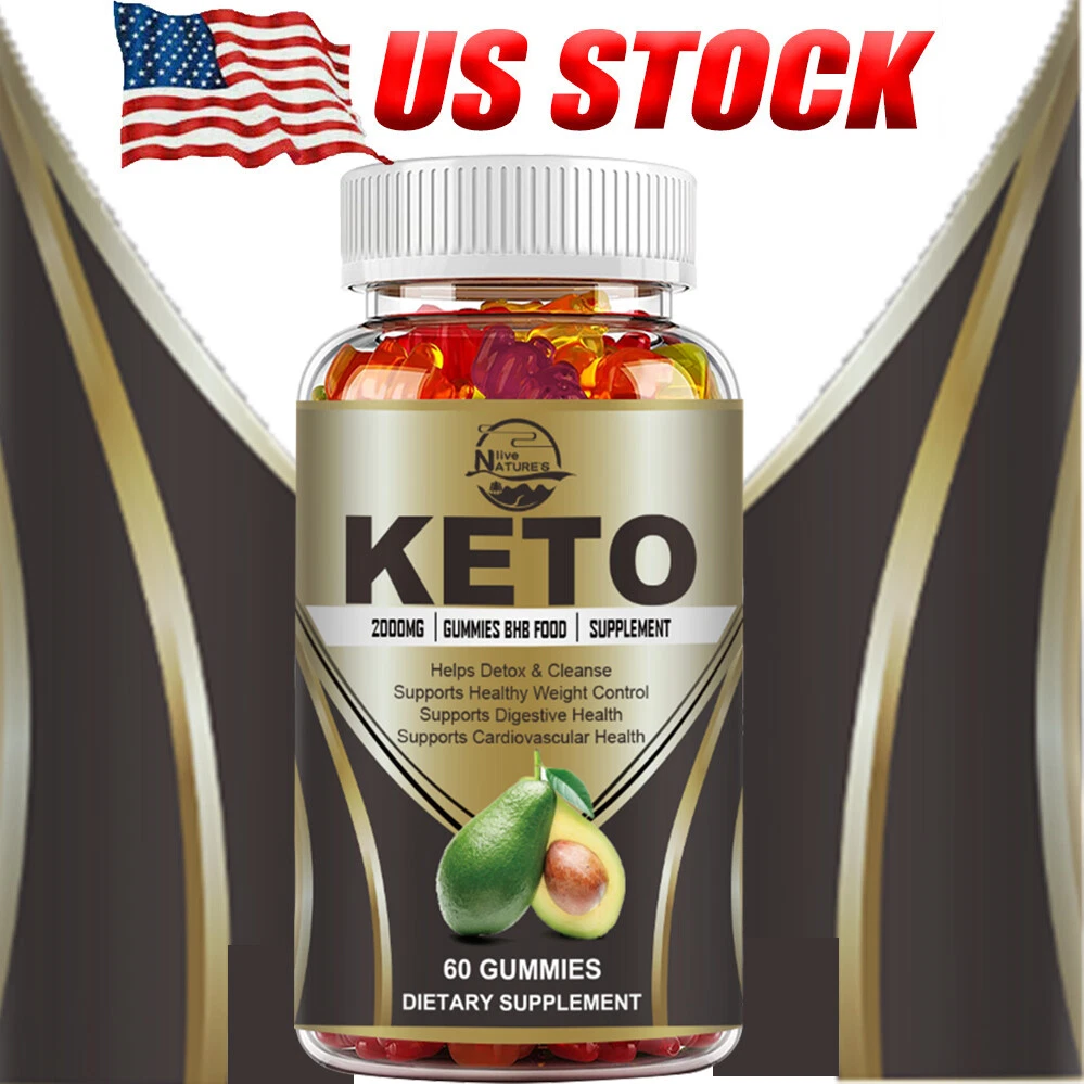 Keto 60 Gummy Fat Burner Diet Weight Loss Health Supplement Low Calorie Slimming