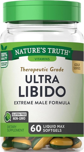 [167219124639] Nature’s Truth Ultra Libido Extreme Male Formula 60 Softgels Exp: 1/2027, Sealed
