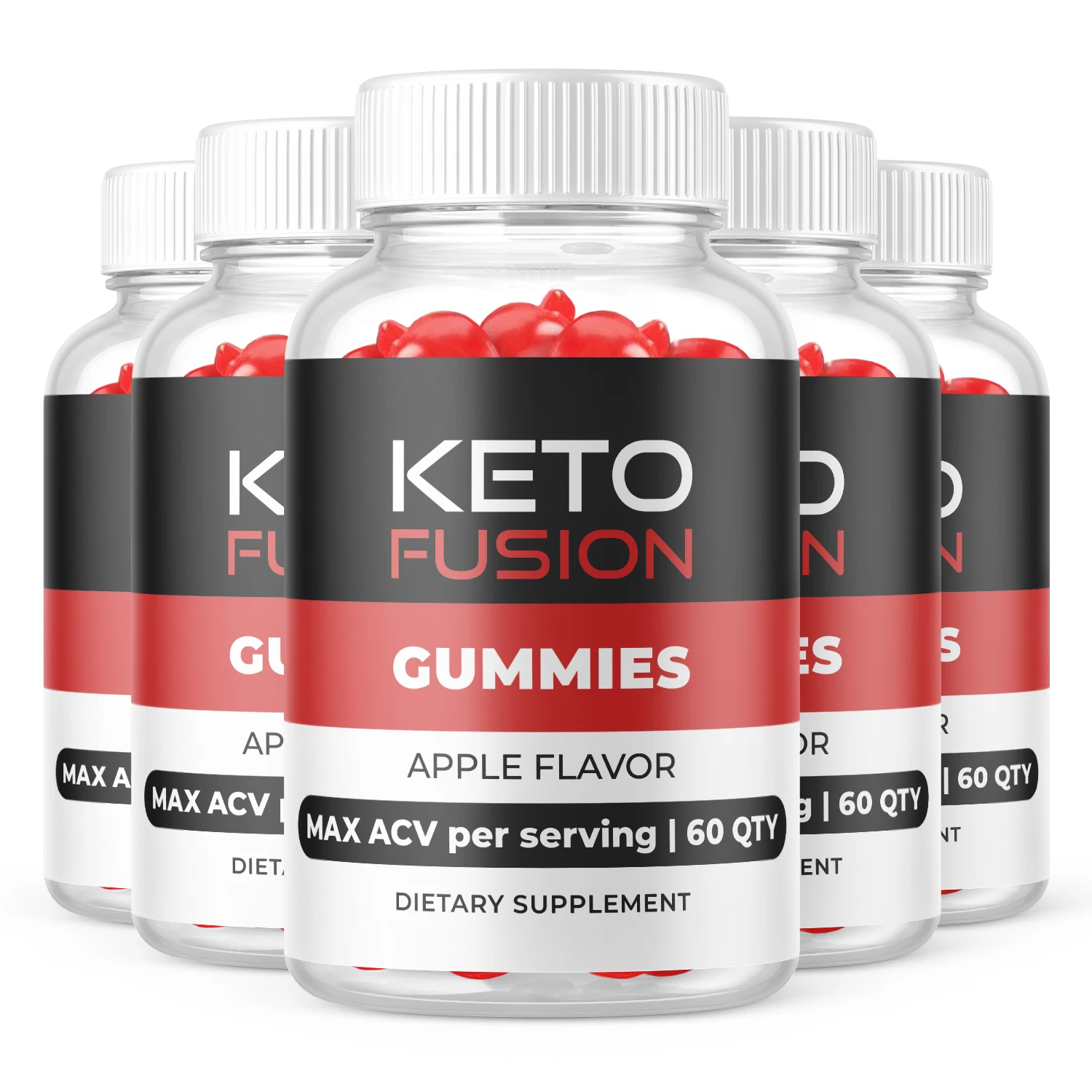 (5 Pack) Keto Fusion Gummies, Keto Fusion, Keto ACV Gummies (300 Gummies)
