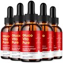 (5 Pack) Gluco Vita Pure Blood Support Drops Advanced Vitamin Supplement 2ML