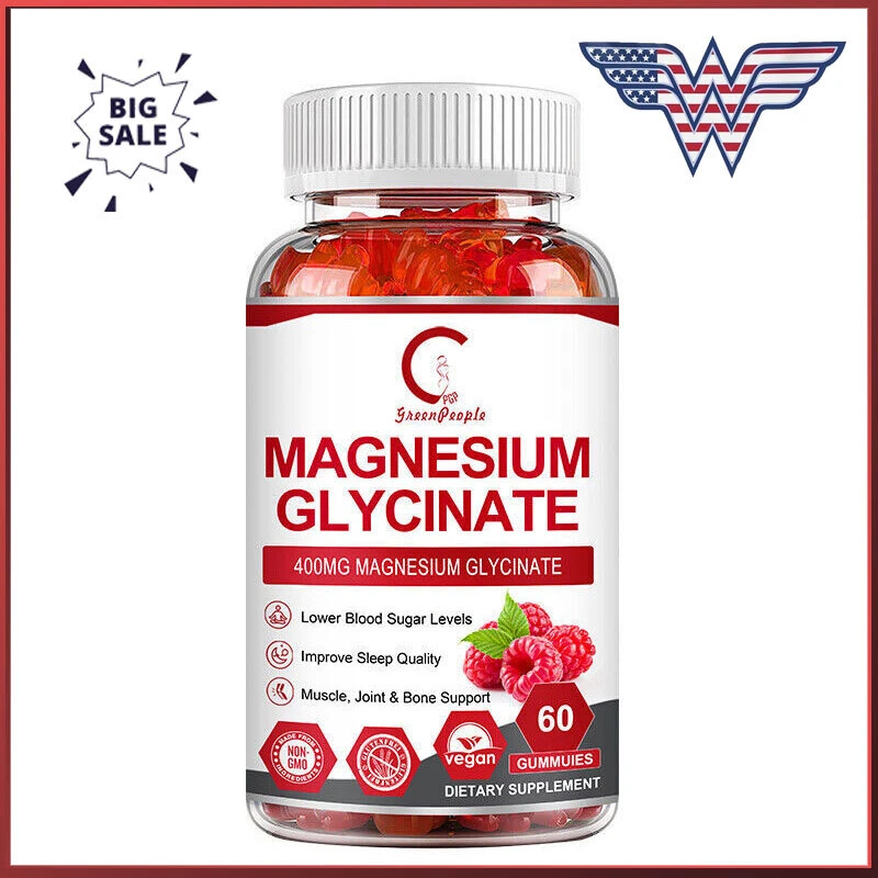 Magnesium Glycinate Gummies High Strength 400mg Stress & Anxiety Relief