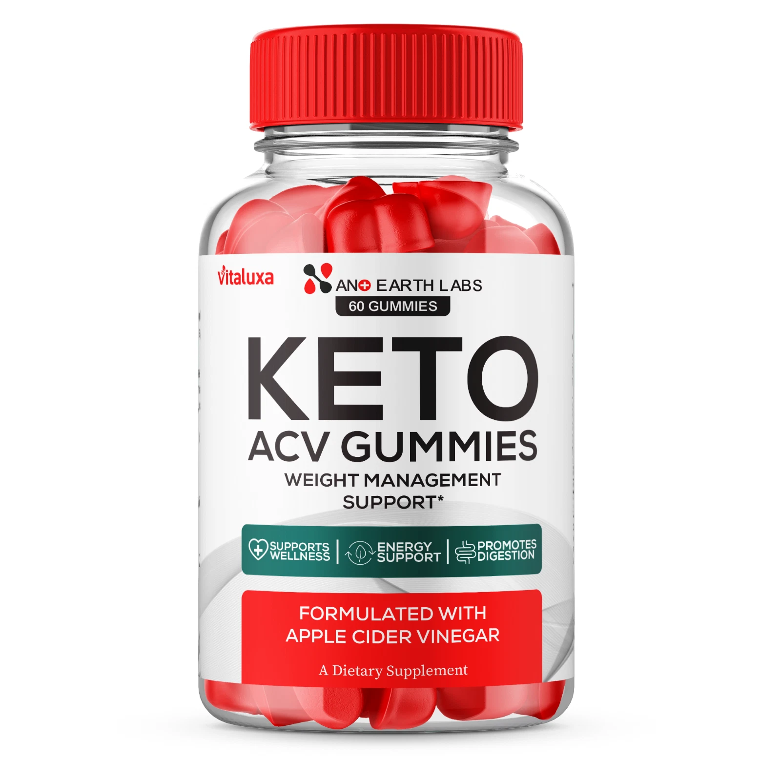 Nano Earth Labs ACV Gummies Supplement, NanoEarthLabs ACV Gummy (60 Gummies)