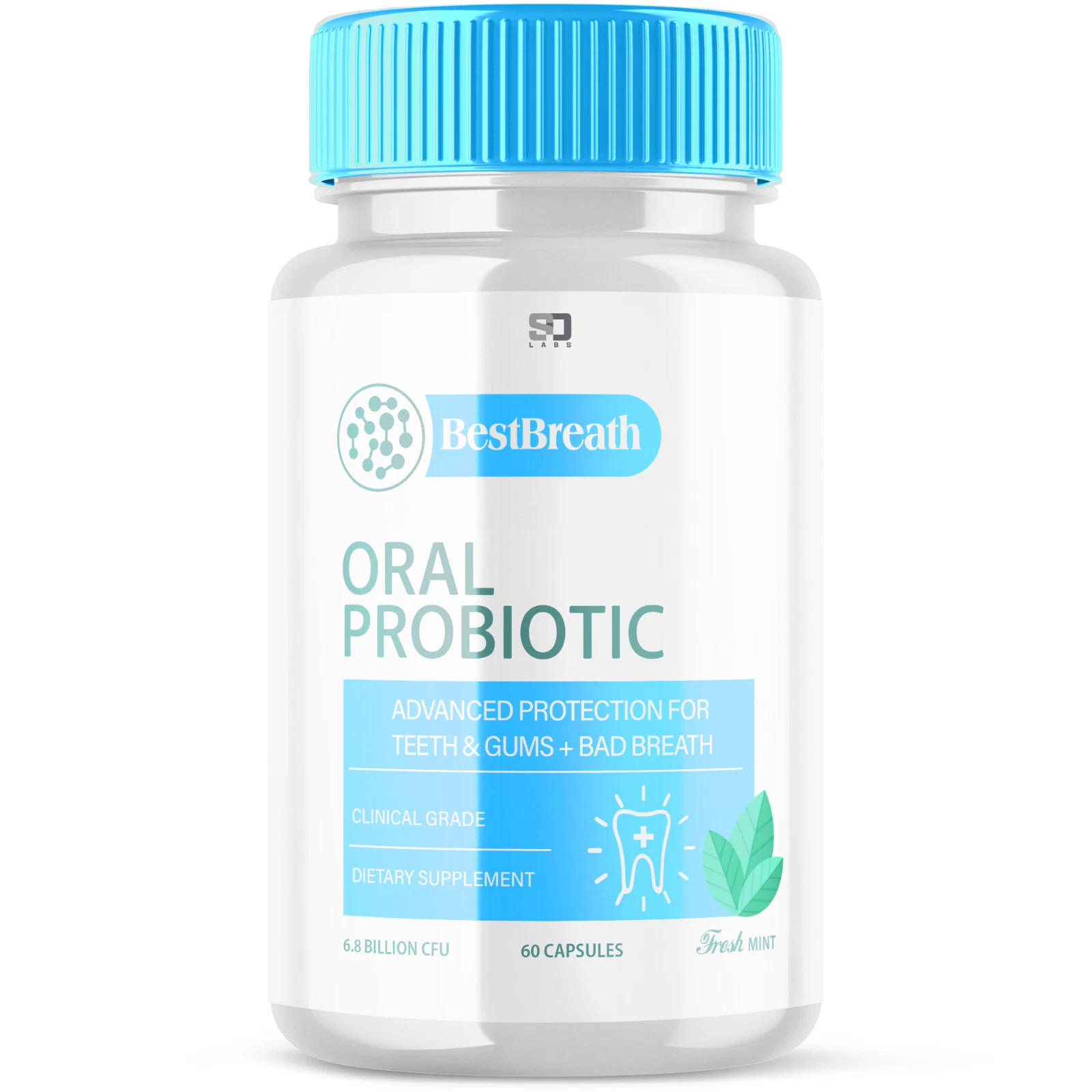 [285692633500] Best Breath Oral Probiotic, BestBreath for Gum & Teeth Health (60 Capsules)