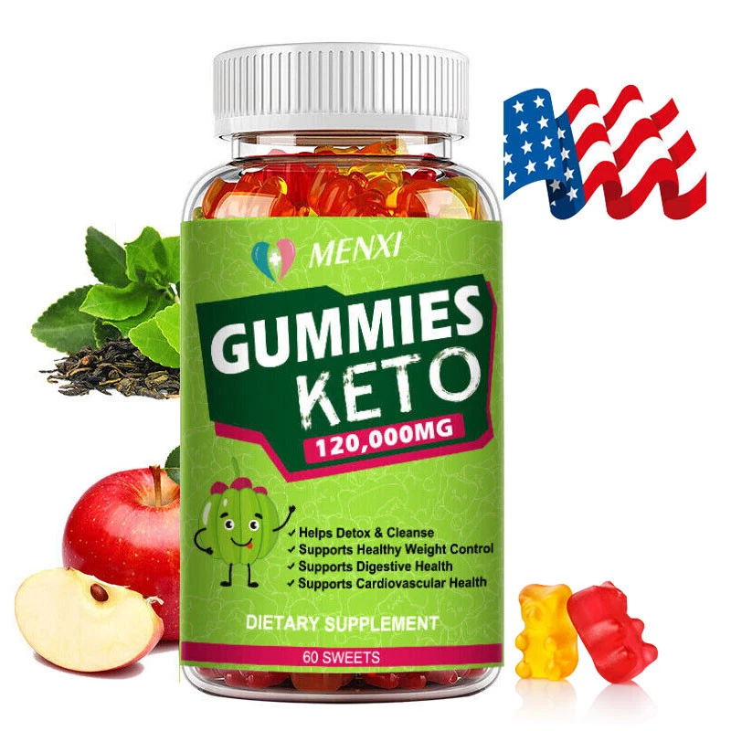 60pcs Keto Gummies Ketone Advanced ACV Weight Loss Fat Burner Dietary Supplement