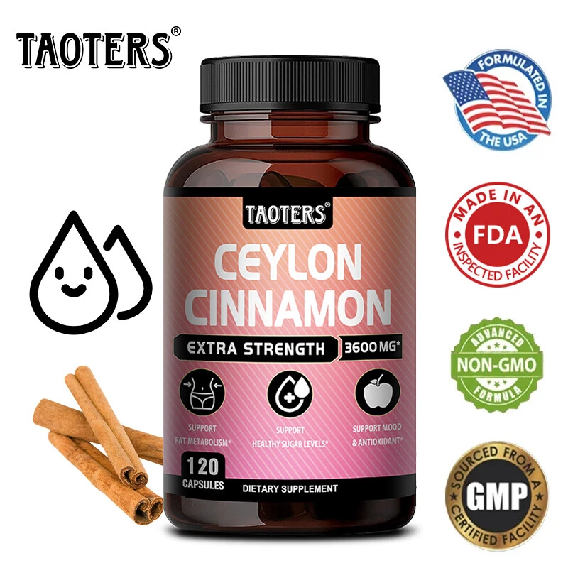 Organic Ceylon Cinnamon with Ginger and Turmeric Curcumin 1950mg