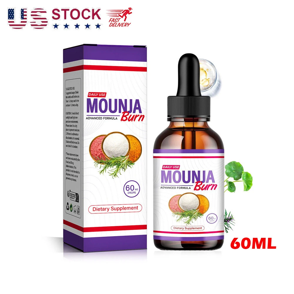 Mounja Burn Weight Loss Drops MounjaBurn Max Strength Dietary Supplement 60ml US