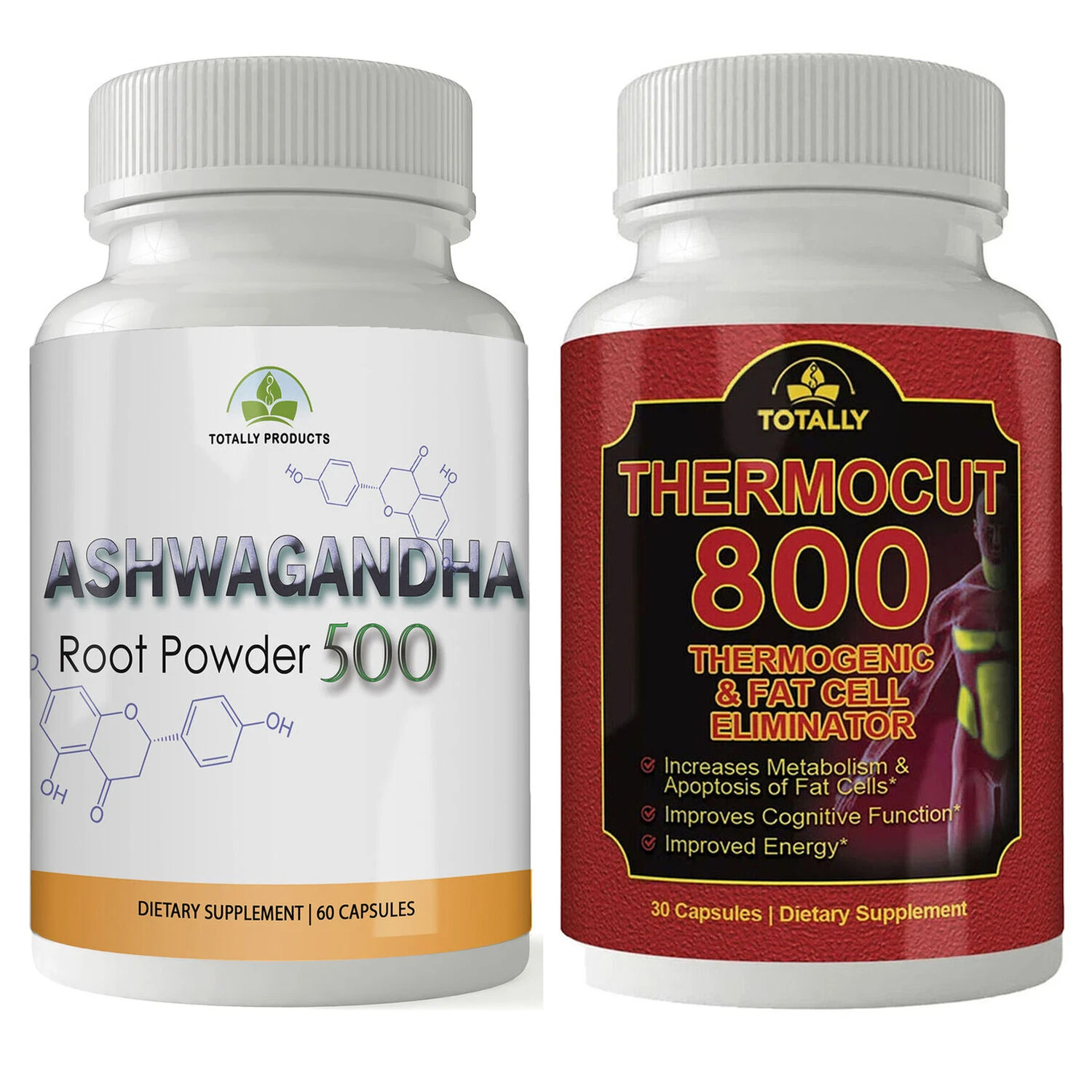 Ashwagandha Root Powder Caps Thermogenic Thermocut 800 Weight Loss Caps 2 Pack